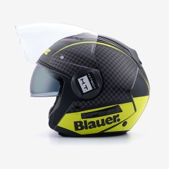 CASCO BLAUER REAL B GRAPHIC NERO OPACO TITANIUM GIALLO