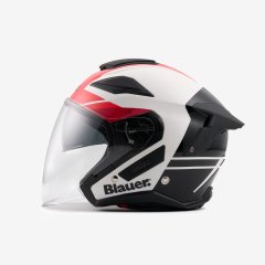 CASCO BLAUER JJ-01 BIANCO-ROSSO LUCIDO